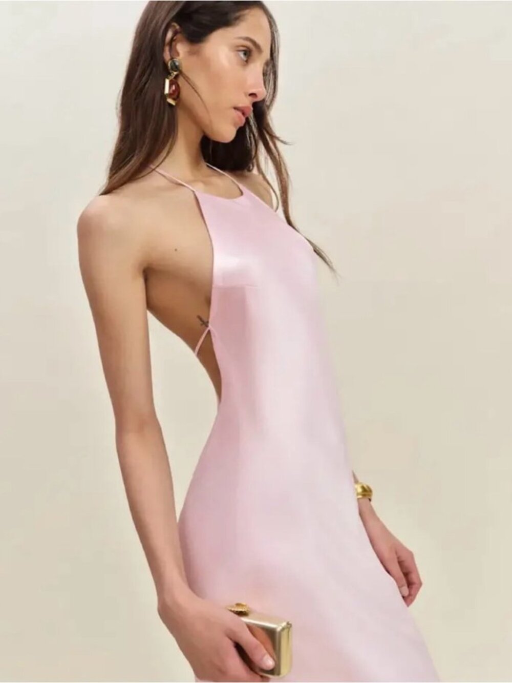 Reformation Pink 100% silk dress
